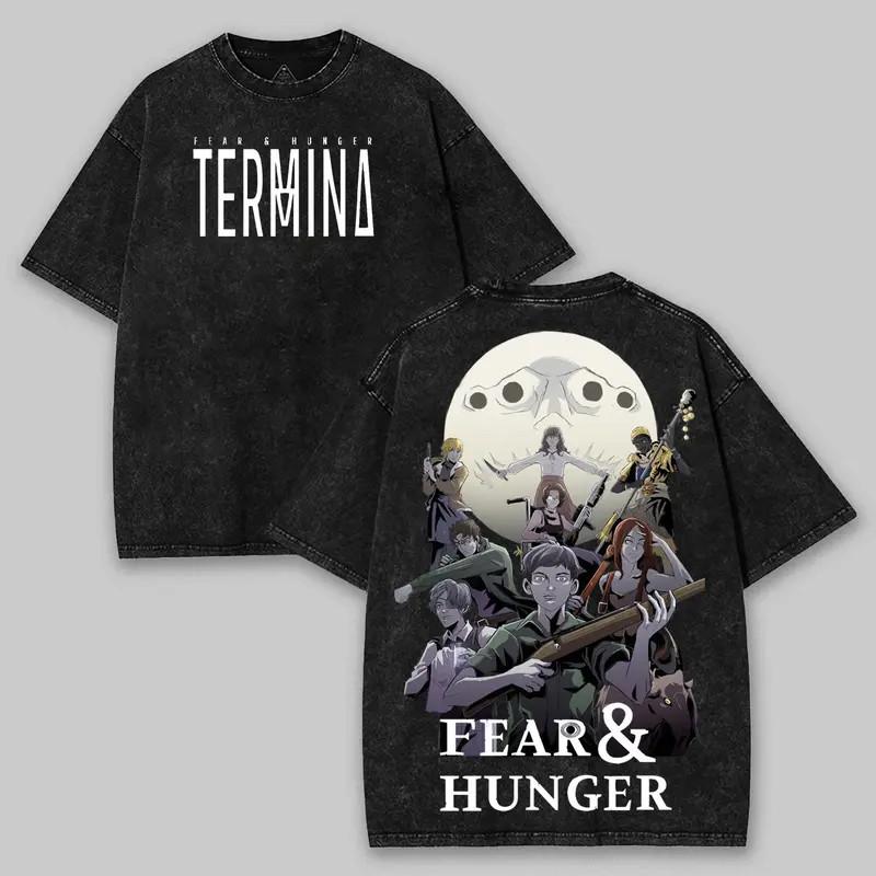 Fear and Hunger Termina Game Oversize Tee, Cotton Fabric Menswear Oversiz