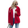 Plush Jacket, Lapel, Loose Fit, Woolen Sweater, Women's Casual Jacket