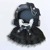 niannyyhouse Cotton Doll Clothes, 2-Piece Set (Hat and Dress) for 20cm Dolls, Maid Outfit, Cool Black Women's Skirt Suit, for Dress-Up and Plush Toys