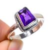Натуральный африканский аметист, драгоценный камень, 925 стерлинговое серебро, кольцо для подарка, размер 8 A2R46