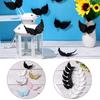 12 шт. Модные DIY Поделки Костюм Рюкзак Пластиковые Крылья Ангела Украшение для Торта Рождественская Елка Украшения Рождественская Вечеринка Декор