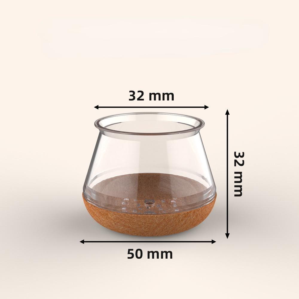 4-16 шт. прозрачные защитные колпачки для ножек стульев и столов, круглые колпачки для ножек мебели, напольные ползунки, нескользящие, с войлочными накладками