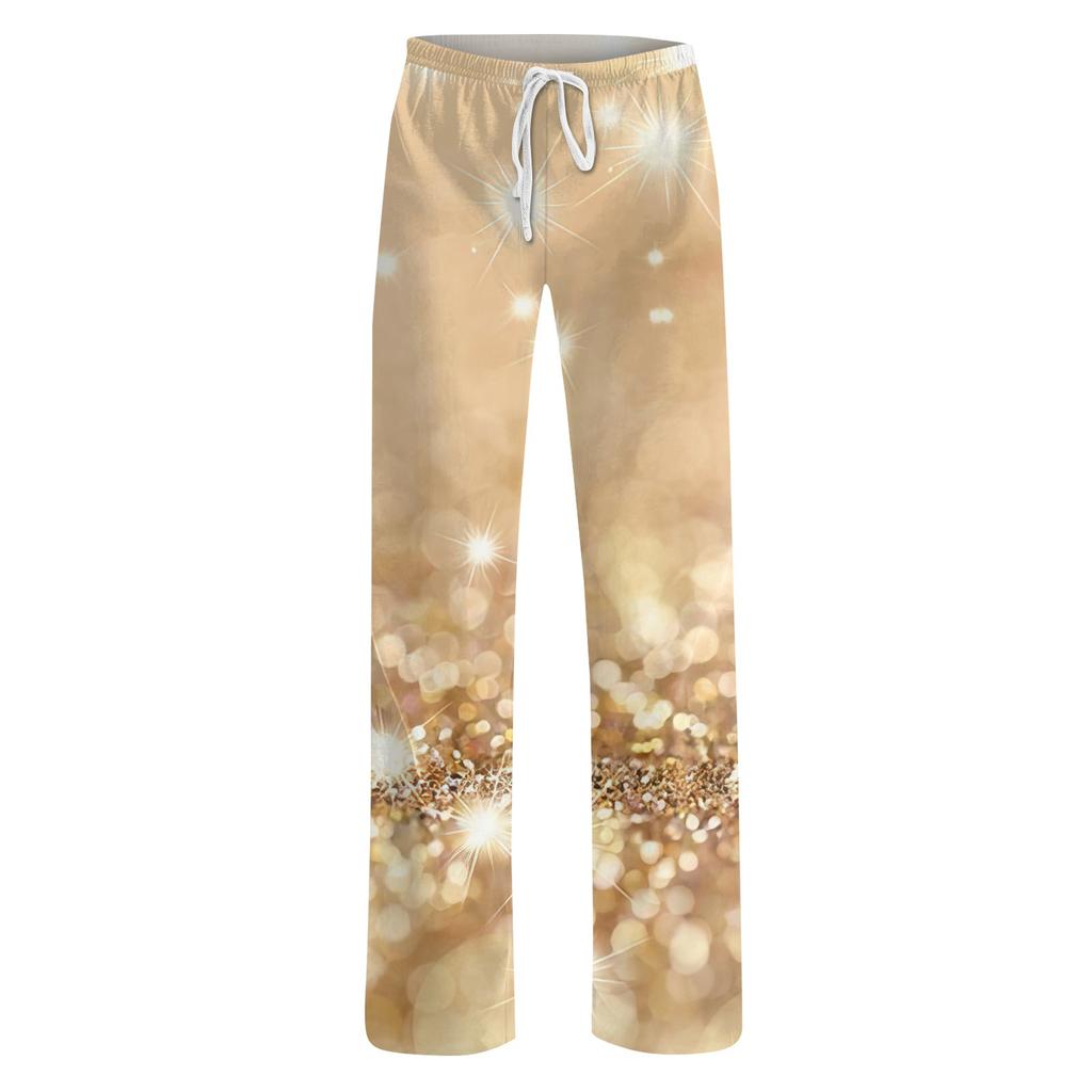 Женские милые брюки с цветочным принтом на завязках, повседневные пижамные брюки