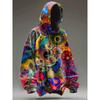 Retro Multicolor Art Print Casual Hoodie Sweatshirt 3D Printed Women For Men Hoodies