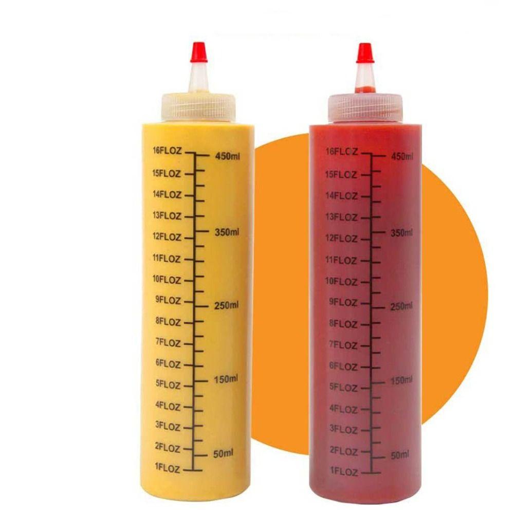 Градуированные бутылки для выдавливания, пластиковый контейнер для варенья, новая бутылка для выдавливания соуса