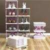 Foldable Shoe Rack PPE Material Multi-storey Storage Shoes Cabinets Save Space Modern Simplicity Dustproof Storage Containers