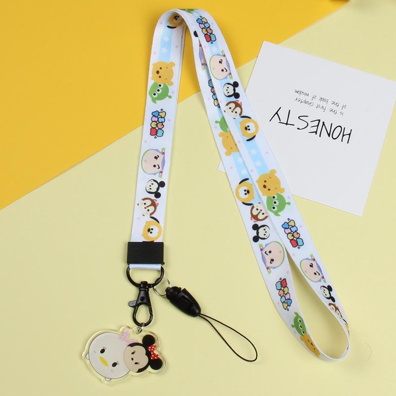 Cartoon Mobile Phone Lanyard, Cute Pendant, Wide And Flat Braided Belt, Lanyard, Key, Badge, Card Cover, Neck Lanyard.