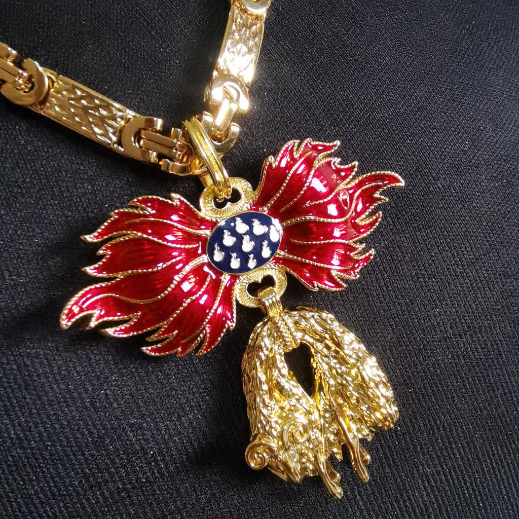 Австро-венгерский памятный значок Первой мировой войны «Золотое руно», золотая подвеска с подарочной коробкой, комплект из 2 предметов