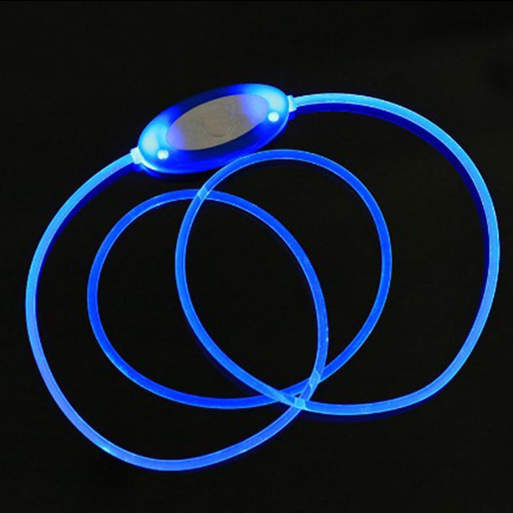 80 см ночной защитный ошейник для домашних животных яркий регулируемый светодиодный светящийся ожерелье для собак мигающий светящийся шейный ремень для ошейников для домашних животных