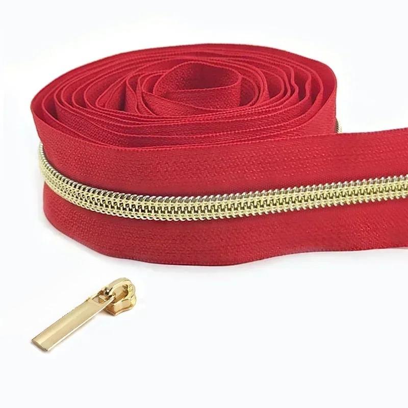 1/2/3/4/5 метров 5# нейлоновые молниевые ленты со слайдерами спиральные молнии сумка кошелек карман пуллеры для молний головка набор для ремонта швейные аксессуары