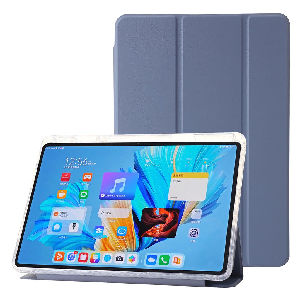 Чехол для Huawei MatePad 11.5 S Чехол-подставка с тройным складыванием из ПУ кожи+ТПУ+Прозрачный акриловый чехол для планшета