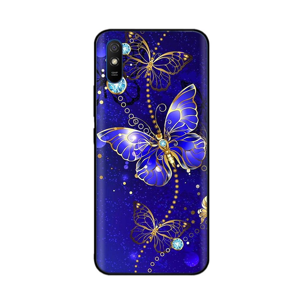 Phone Case For Redmi 9A Case Fashion Butterfly Soft TPU Back Cover For Xiaomi Redmi 9A Case Silicone Cover For Redmi 9A 9AT Bags