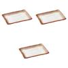 Set of 3 Scarlet Ceramic Plates X 17 X Reinforced Ceramic Plates by Setomonohonpo Kiln-Changed 9.0 [23.8 1.8 Cm]