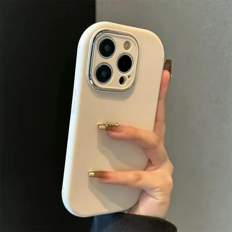 Роскошный Милый Мягкий Силиконовый Чехол Конфетного Цвета Для iPhone 17 11 12 13 14 15 16 Pro Max Plus Ударопрочный Бампер Задние Чехлы Обложка