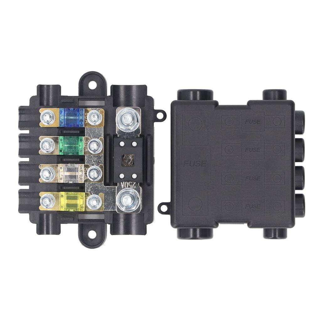 5-позиционный предохранительный блок 12 В 24 В, держатель блока предохранителей для распределения питания с предохранителями 30 А, 60 А, 80 А, 100 А, 250 А