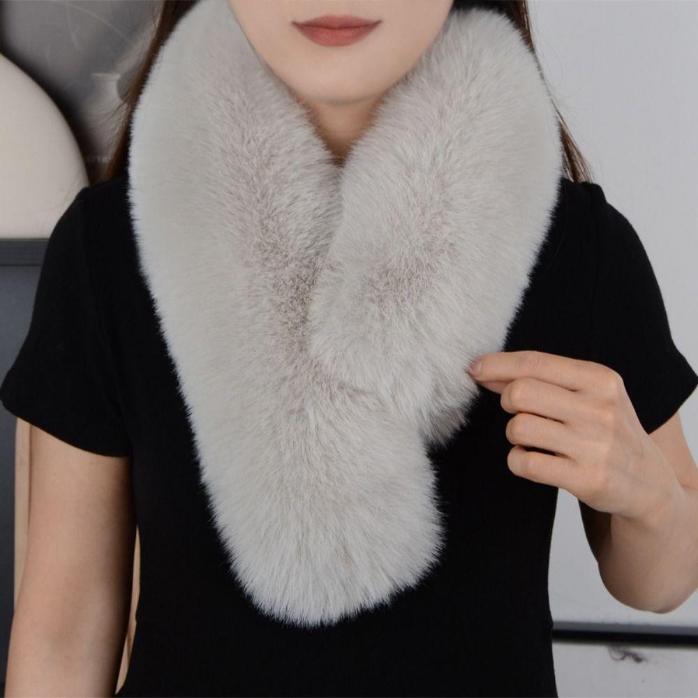 Multicolor Faux Fox Fur Collar Fashion Warm Shawl Scarve 2024 Fur Shawl Collar