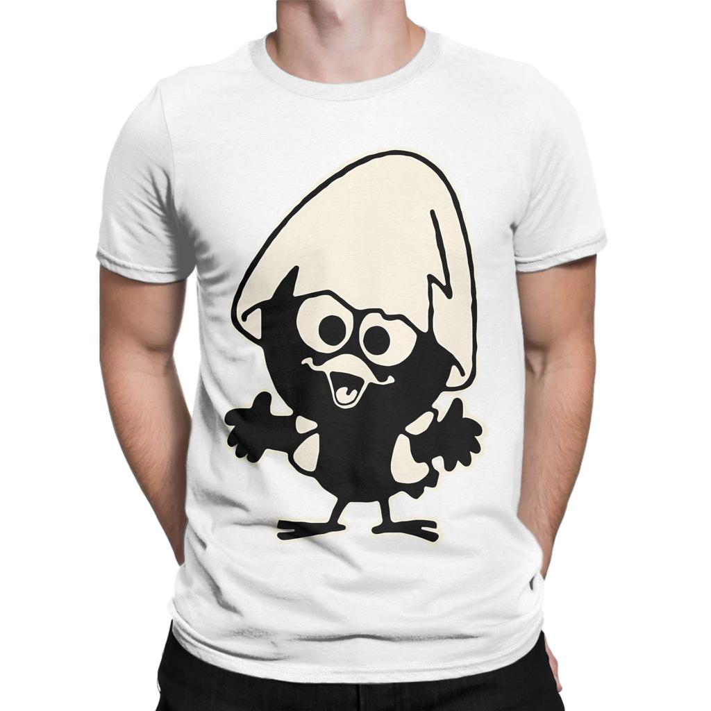 Men Women Printed Calimero Black Chick T Shirt Tee Pure Cotton T-shirts Clothing