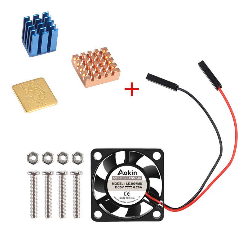 Защитный чехол из АБС-пластика, съемный чехол с охлаждающим вентилятором и радиатором для Raspberry Pi 3 B +/3/ B +