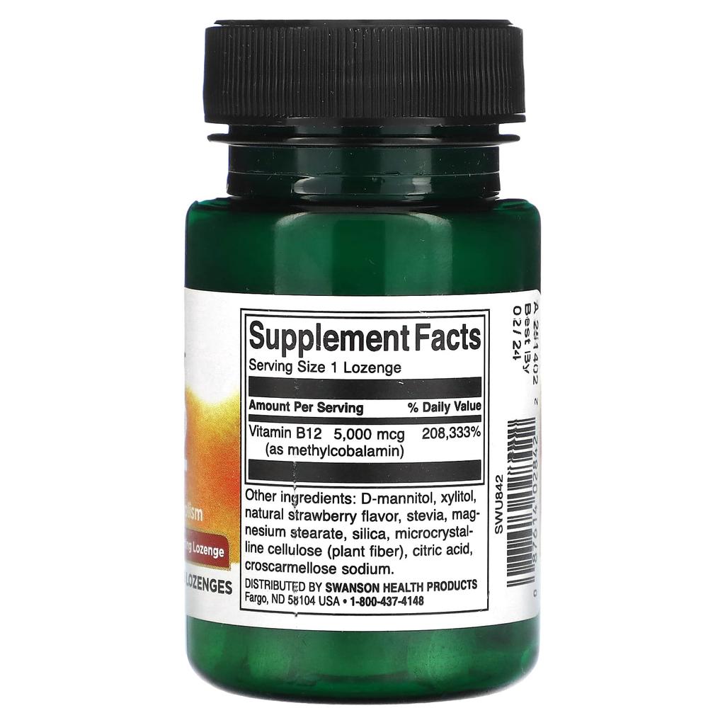 Vitamin B12, 60 Lozenges (5,000Mcg per Lozenge)