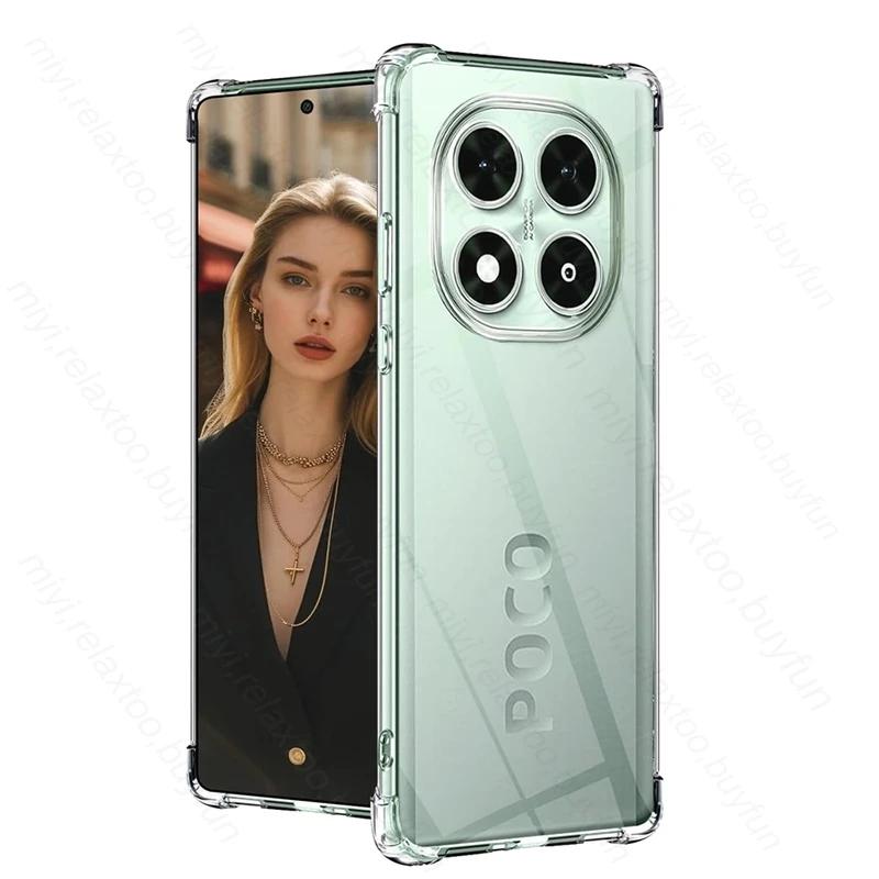 Прозрачный чехол Anti-Yellower Crystal Clear для Xiaomi Poco X7 X6 Pro X5 M6 M5 F6 C75 C65 4G 5G Прозрачный ударопрочный тонкий мягкий чехол из ТПУ