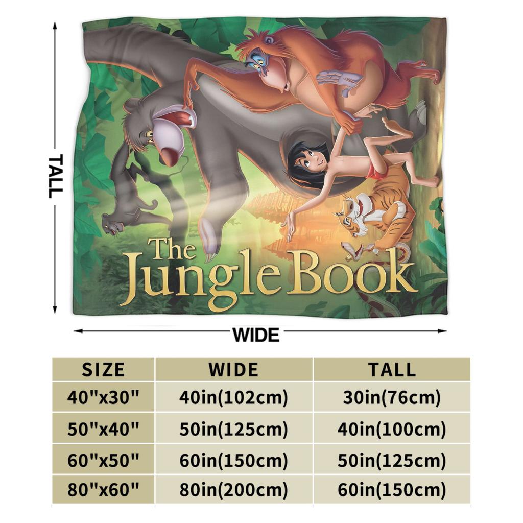 The Jungle Book Super Soft Blankets Picnic Plush Bedding Throws Street Trend Bedroom Flannel Bedspread Sofa Bed Cover