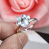 100% Real 925 Sterling Silver Moonstone Rings For Women Cute Cat Paw Animal Footprint Gemstone Ring Female Unique Dog Claw Rings