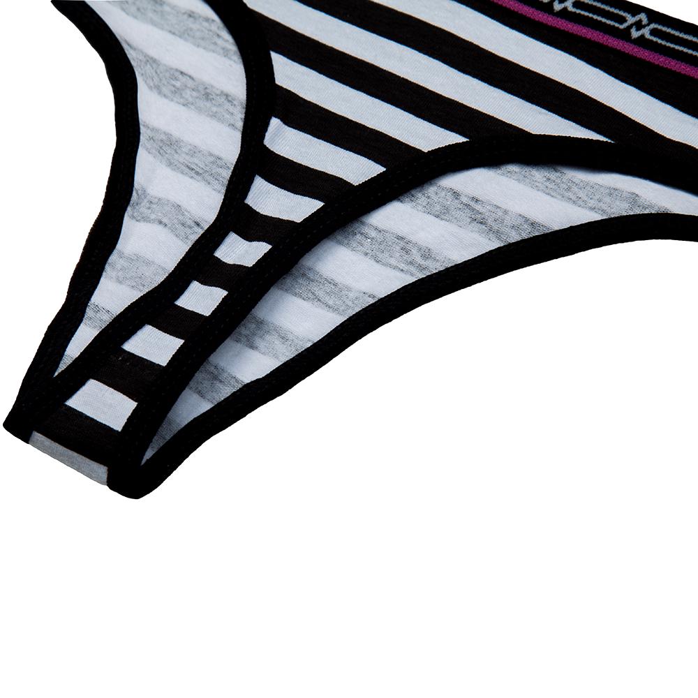 Women G-String Cotton Comfortable Thong Panties Sexy Striped Low Waist Briefs Set 6 Pcs/lot