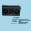 Solar Powered Car Radiator Cooling Fan with 3 Air Outlets Car Window Air Vent Fan USB Powered Auto Ventilation Fan for All Cars