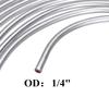 25ft 7.62M Car Roll Tube Coil of 1/4" OD Steel Zinc Brake Pipe Hose Line Piping Tube Tubing Anti-rust + 16PCS Tube Nuts Fittings