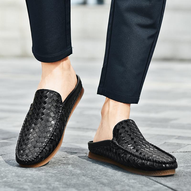 Летняя новая модель повседневных туфель из натуральной кожи для мужчин, модные и универсальные дышащие туфли для вечеринок на открытом воздухе