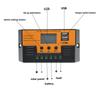 Solar Charge Controller 30A 20A 10A Solar Regulator with LCD Display Dual USB 5V Auto Identify Battery Type for Solar Panel RV