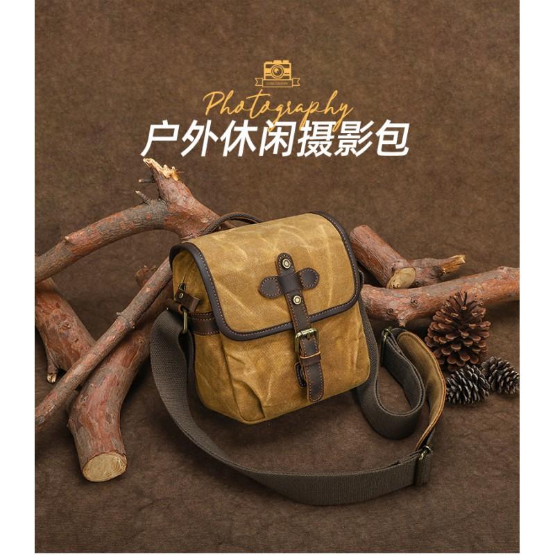 Canvas Single Shoulder Camera Bag DSLR Mirrorless Compact Cameras Fujifilm Instax Mini 12 Retro Style Unisex