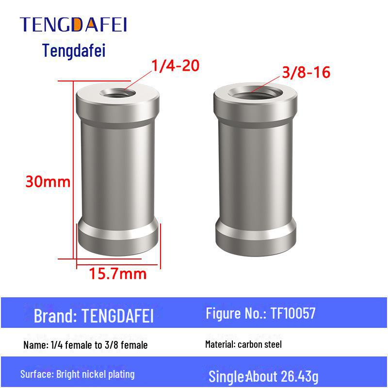 Адаптер для штатива с креплением на стойку для освещения и поворота камеры с резьбой 1/4" на 3/8" на M4/M5/M6/M8