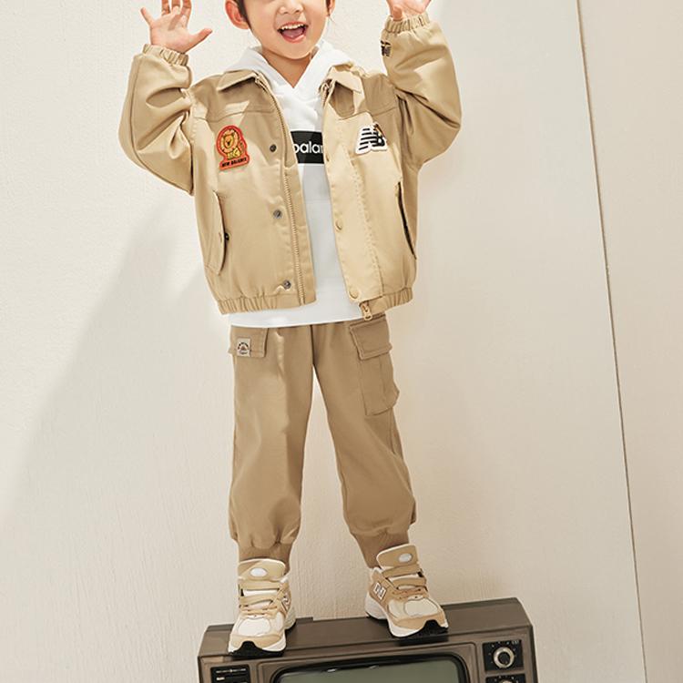 New Balance Kids Jackets Lapel Moderate 7AD13033-BEI