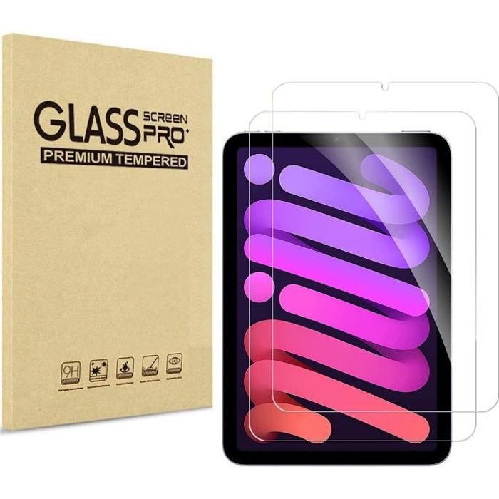 Verre Trempé - Phonillico - iPad MINI 6 - Pack de 2 - Résistant aux rayures - 8,3 pouces