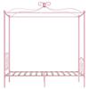 Maison Exclusive - Cadre de lit à baldaquin sans matelas rose métal 90x200 cm