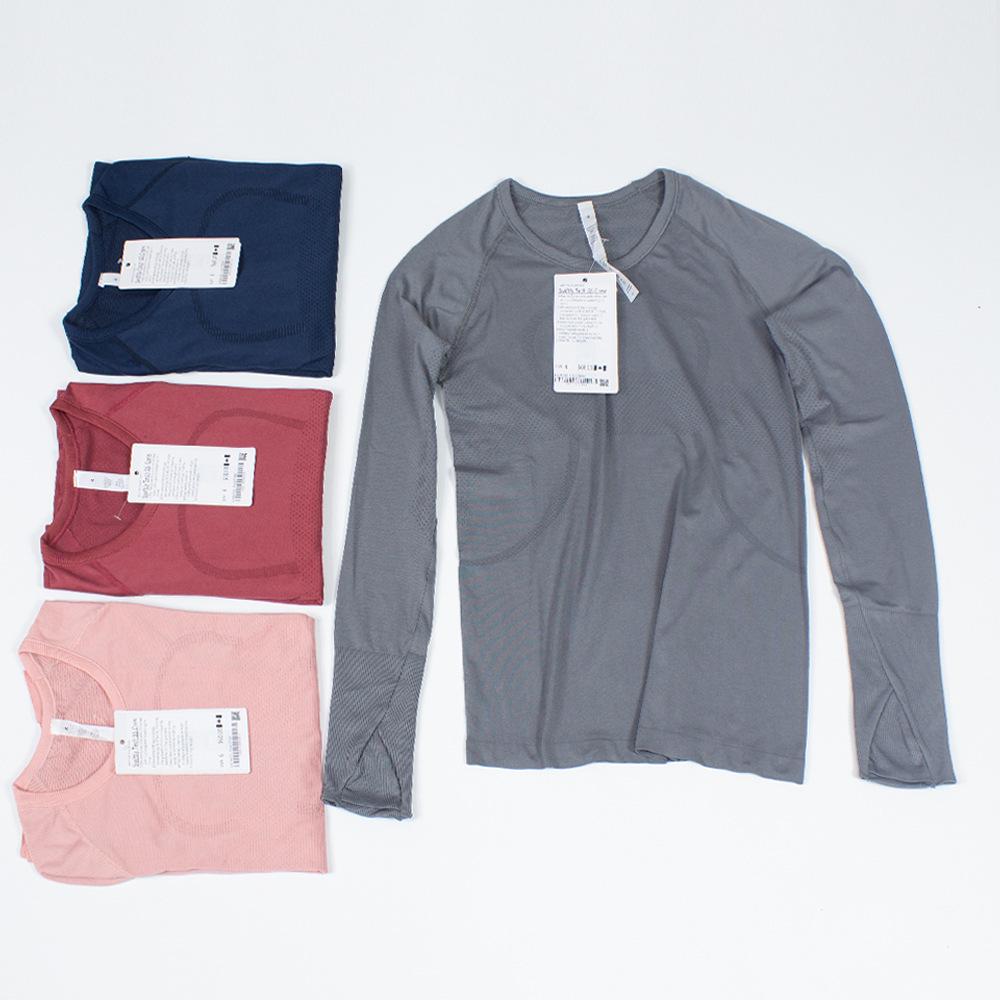 Женская бесшовная футболка для йоги с высокой эластичностью 2.0 - быстросохнущая, с длинным рукавом, спортивная одежда