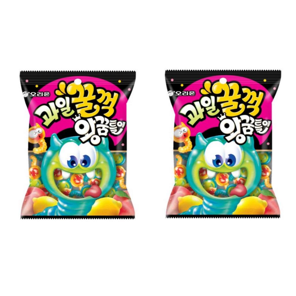 Orion King Gummy Worms – Korean Giant Fruit Jelly 75g