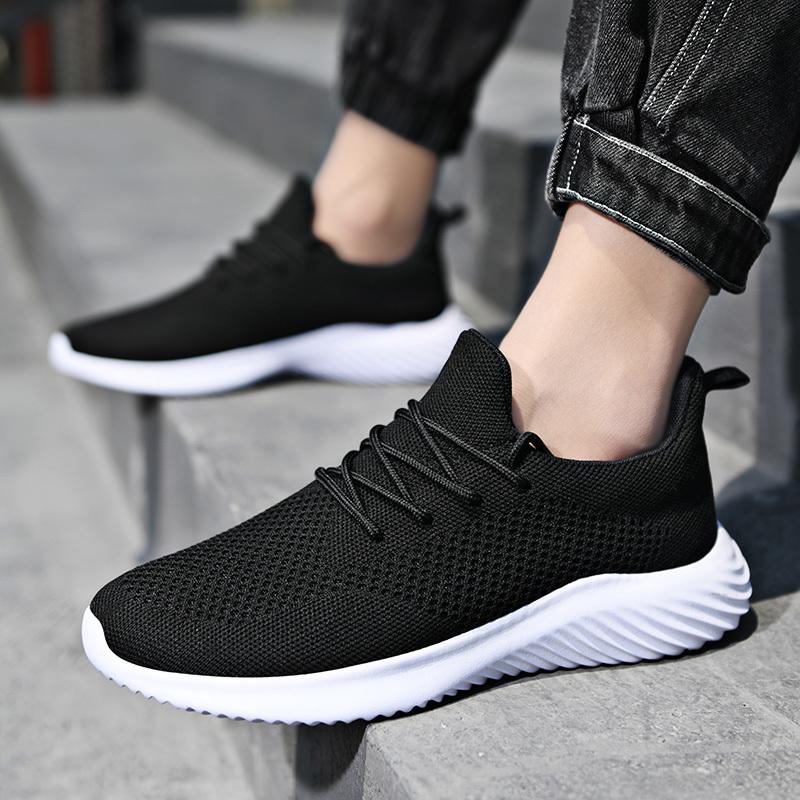 2022 Summer Men Shoes Sneakers Mans Casual Shoes Man Breathable Knit Sneakers Fashion Lightweight Mesh Walking Shoes Large Size