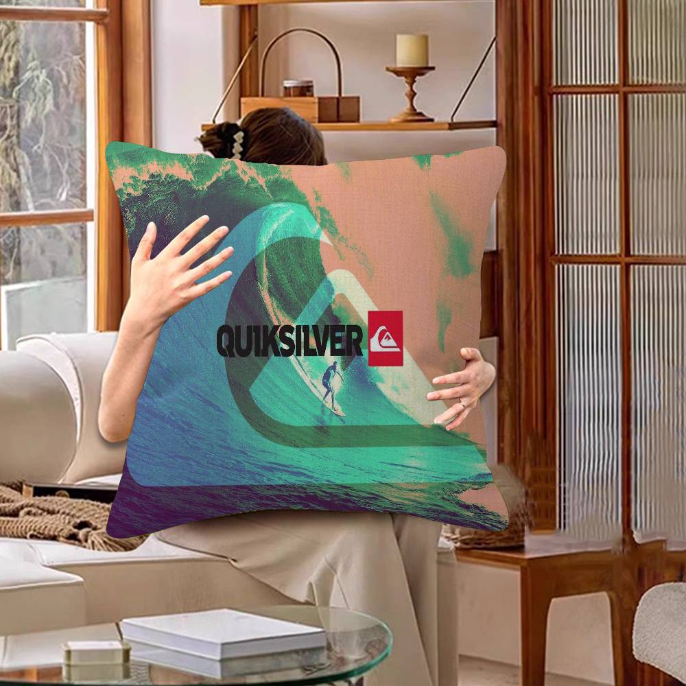 Q-QuiksilverS Логотип Наволочка Декор Подушки Чехол для Подушки Напечатанный Чехол на Подушку Для Дивана