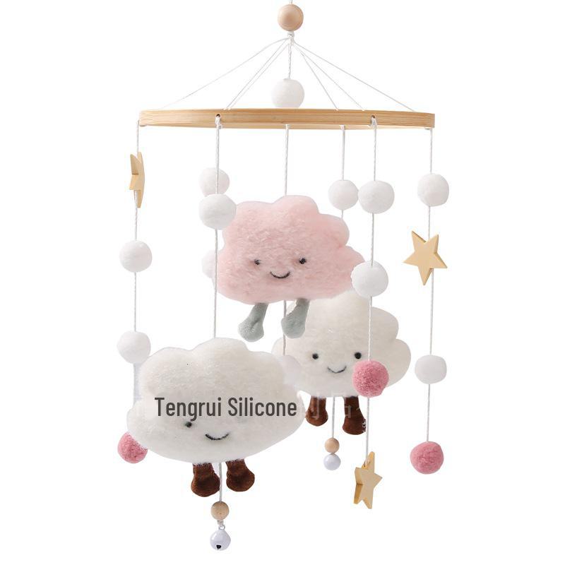 Handmade Plush Cloud and Star Baby Bed Chime