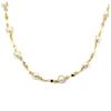 [L4344] - Gold Plated Necklace 'Sissi' Ivory Gold - 6 Mm