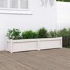 VidaXL Planter White 150x31x31 Cm Solid Pine Wood 837476