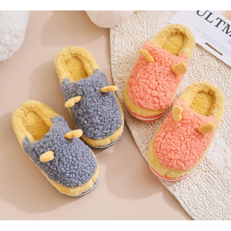 Хлопковые тапочки для девочек, милые тапочки с героями мультфильмов, осень и зима