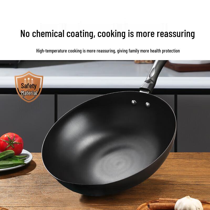 SUPOR Non-Coated Rust-Resistant Cast Iron Wok