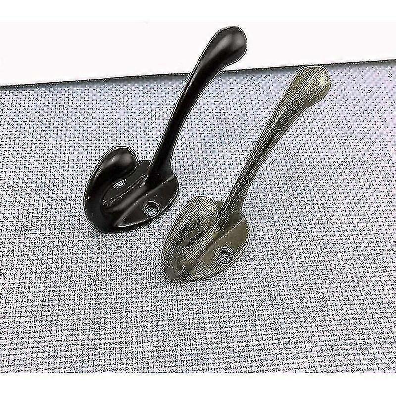 Coat Hook 6 Pieces Vintage Metal Coat Hooks Coat Rack Retro Hook For Hat Clothes Wall Hooks With Bronze Screws One Size - PJ