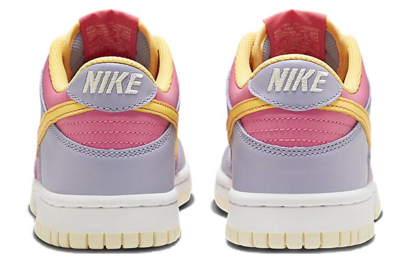 Nike Кроссовки Dunk Low Розово-фиолетовые с оранжевой лазерной отделкой GS DH9765-500