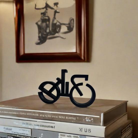 Minimalistic Bicycle Sculpture Abstract Wire Frame Road Mountain Bike Silhouette Statue Figurine Desktop Decoration Ornament Cyclist Present
