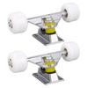 2PCS   Trucks Set with 4 Wheels Aluminum Alloy 5 Inch Shock Absorption  board Truck for Replacement