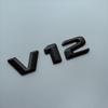 2015 3D Sharp V6 V8 V10 V12 Letters Numbers ABS Car Emblem Fender Discharging Badge Nameplate Logo Sticker Chrome Black